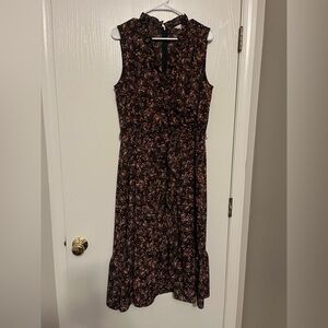 London Times Brown Floral Maxi Dress